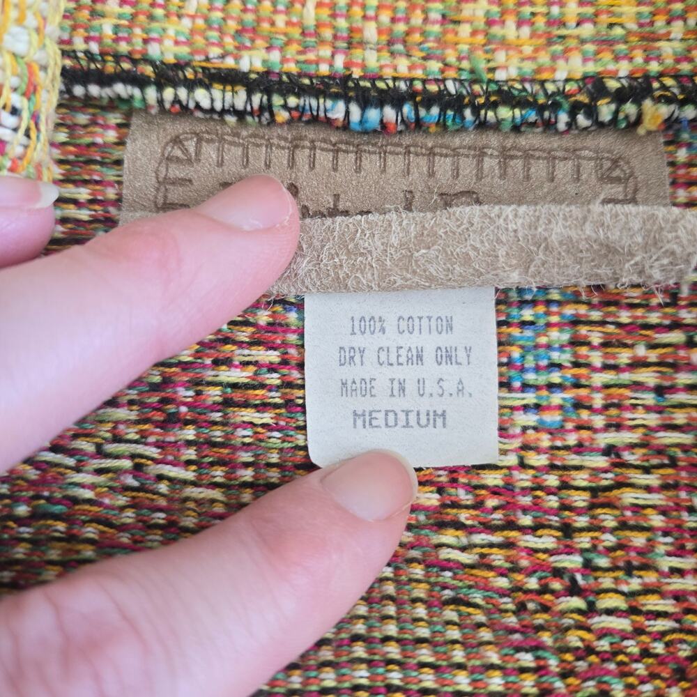 Rare Vintage Nativity Tapestry Jacket Cropped Painted Pony Art To Wear Small - Picture 15 of 15